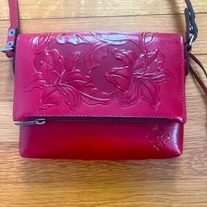 EUC - Patricia Nash Red Leather Small Handbag
